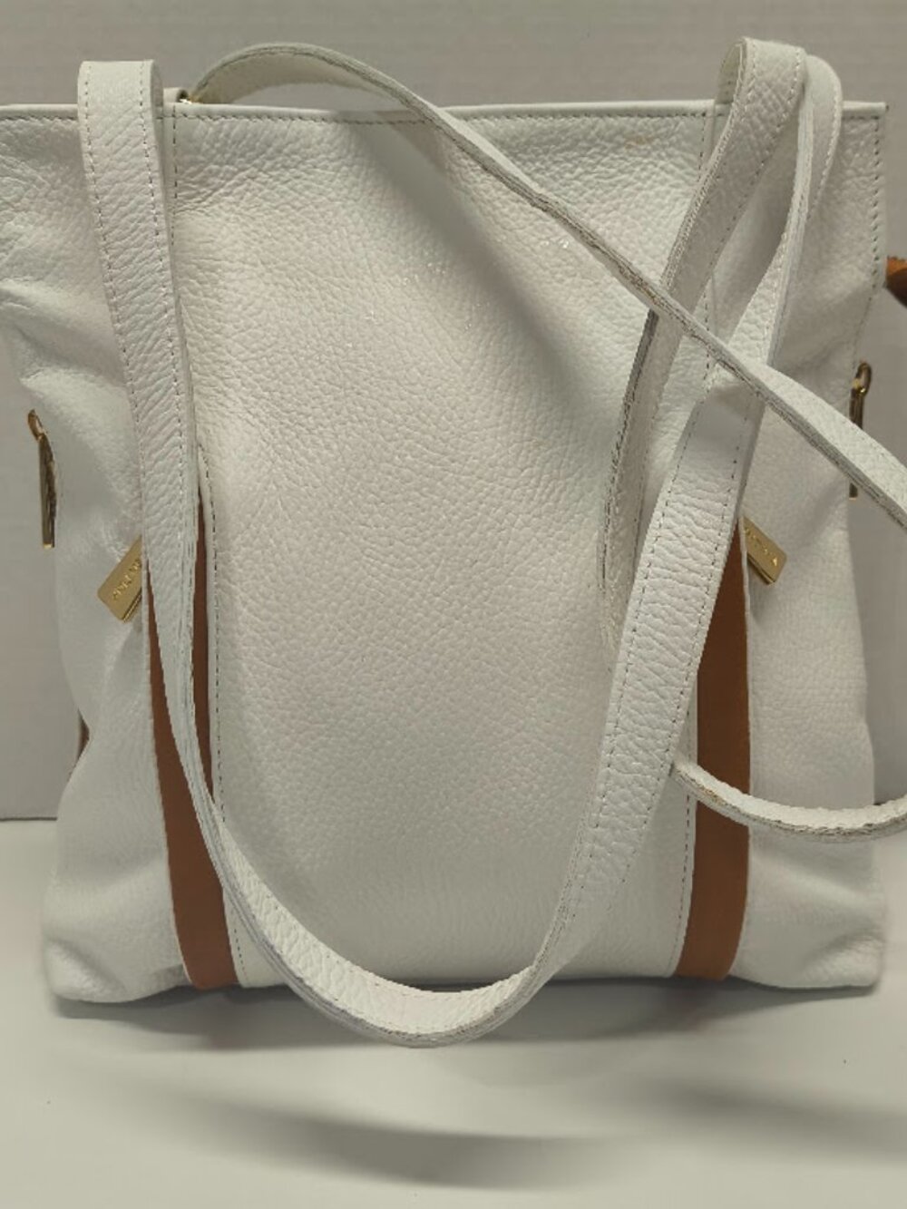 Valentina Italian Leather Pebbled Convertible Tote Shoulder Bag Backpack